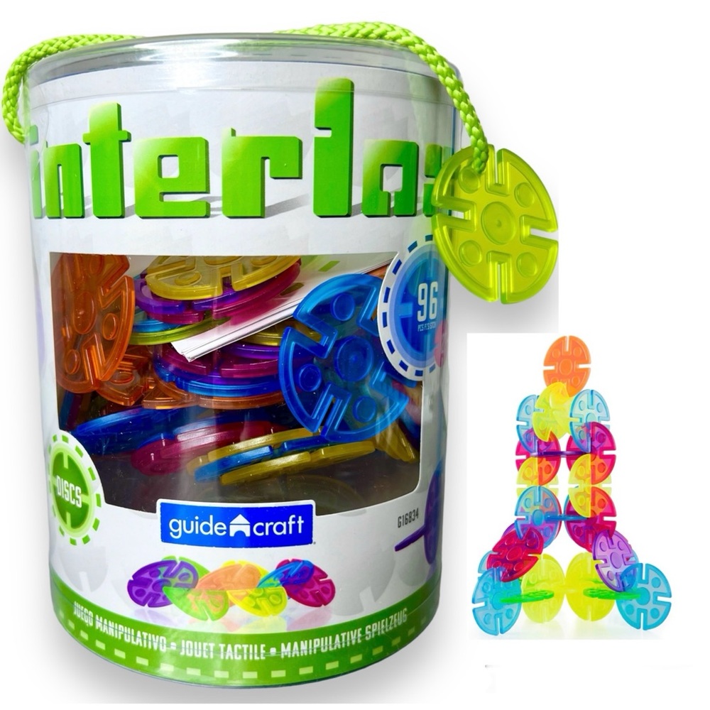 Guidecraft Interlox Discs - 96 Piece Set